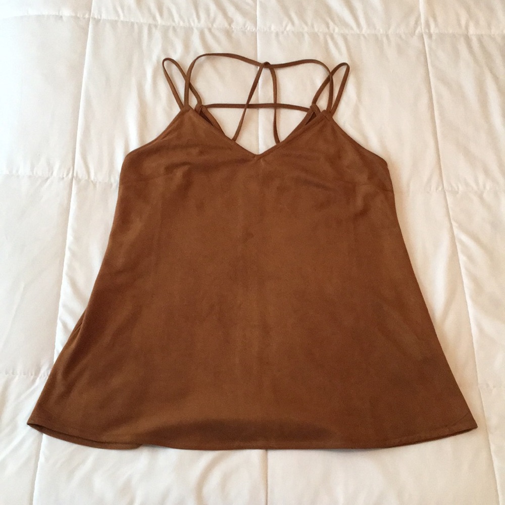 Suede Strappy Blouse